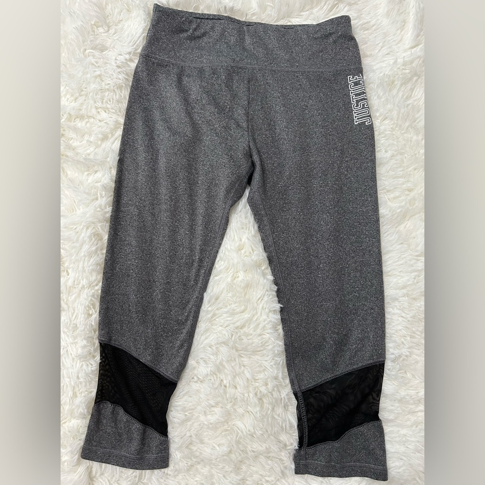 Justice Gray and Black Performance Leggings , Sports, Athleisure, Running, Track
